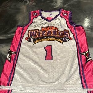 Harlem wizards signed by players jersey